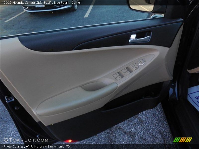 Pacific Blue Pearl / Camel 2012 Hyundai Sonata GLS