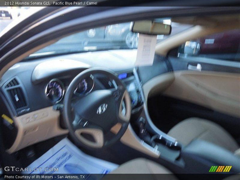 Pacific Blue Pearl / Camel 2012 Hyundai Sonata GLS