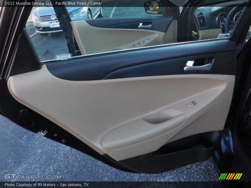 Pacific Blue Pearl / Camel 2012 Hyundai Sonata GLS