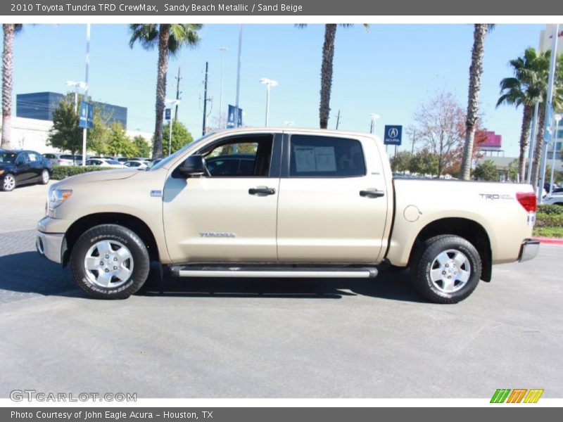 Sandy Beach Metallic / Sand Beige 2010 Toyota Tundra TRD CrewMax
