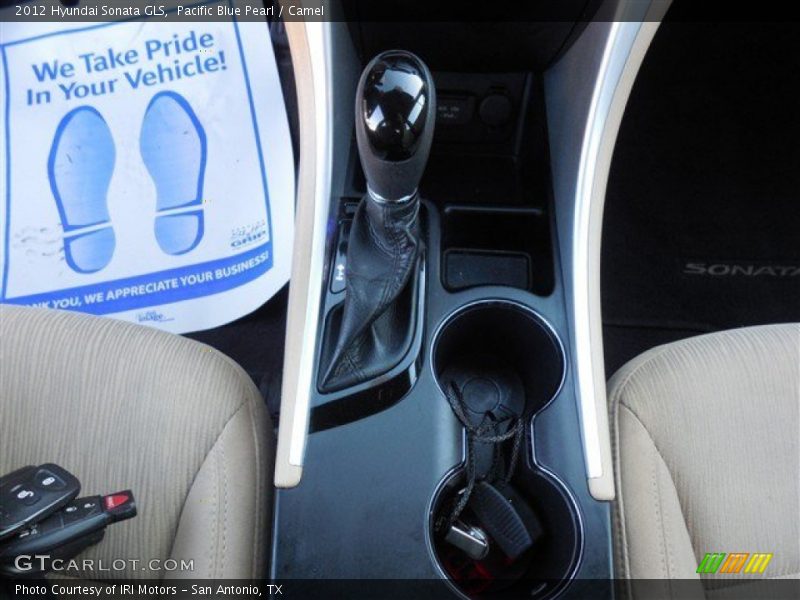 Pacific Blue Pearl / Camel 2012 Hyundai Sonata GLS
