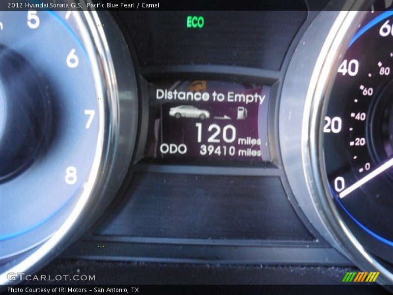 Pacific Blue Pearl / Camel 2012 Hyundai Sonata GLS