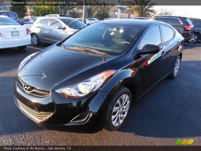 Midnight Black / Gray 2012 Hyundai Elantra GLS
