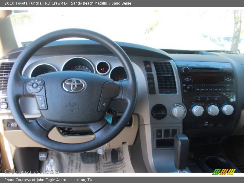 Sandy Beach Metallic / Sand Beige 2010 Toyota Tundra TRD CrewMax