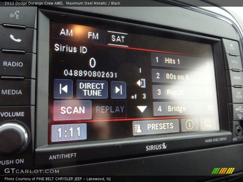 Maximum Steel Metallic / Black 2013 Dodge Durango Crew AWD