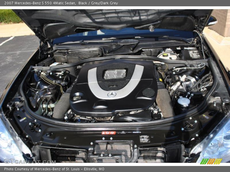 Black / Grey/Dark Grey 2007 Mercedes-Benz S 550 4Matic Sedan