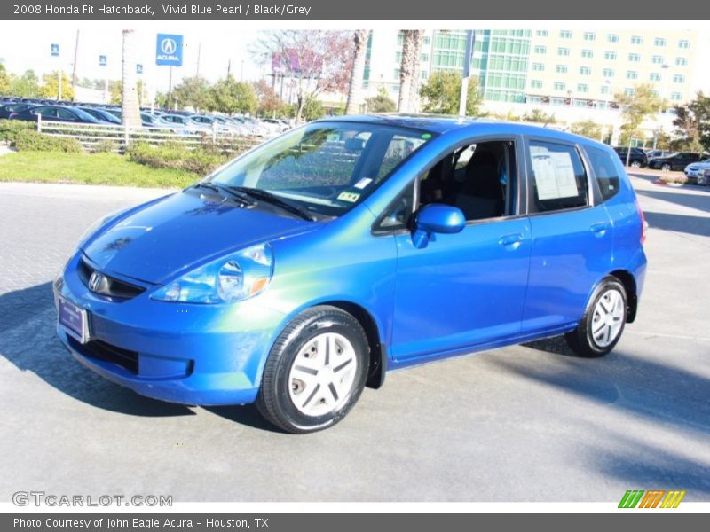 Vivid Blue Pearl / Black/Grey 2008 Honda Fit Hatchback