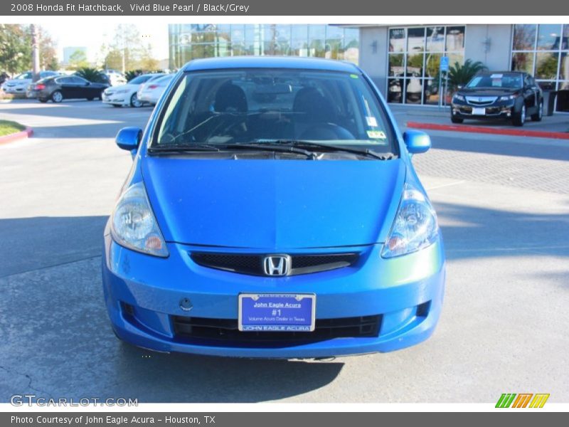 Vivid Blue Pearl / Black/Grey 2008 Honda Fit Hatchback
