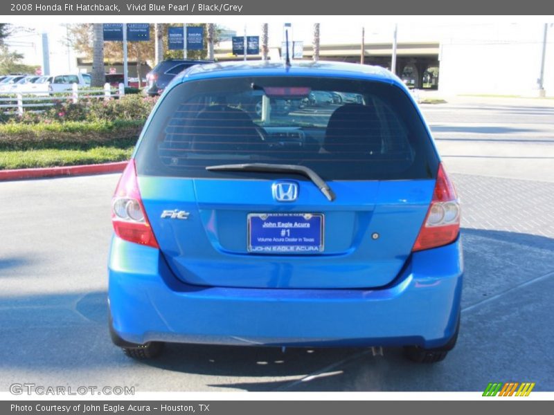 Vivid Blue Pearl / Black/Grey 2008 Honda Fit Hatchback