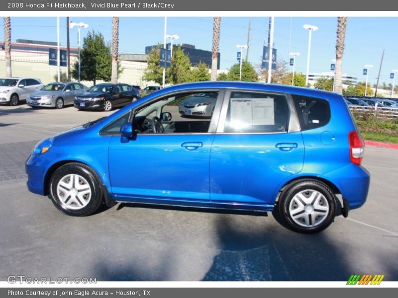 Vivid Blue Pearl / Black/Grey 2008 Honda Fit Hatchback