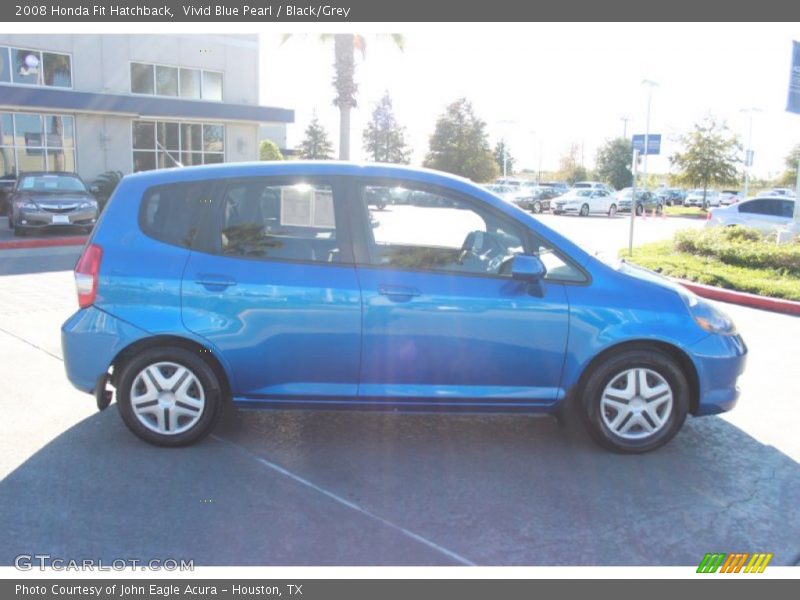 Vivid Blue Pearl / Black/Grey 2008 Honda Fit Hatchback