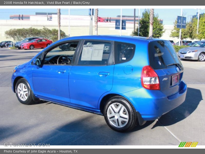 Vivid Blue Pearl / Black/Grey 2008 Honda Fit Hatchback