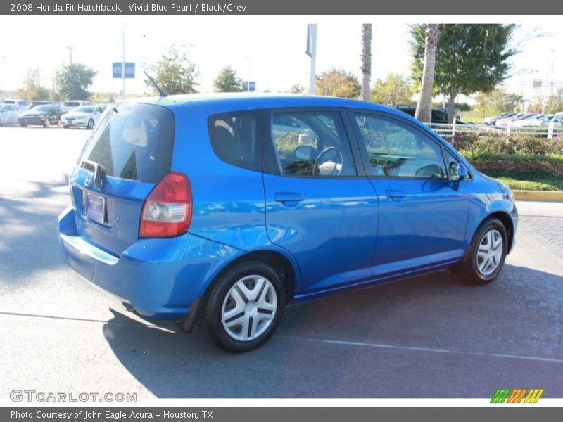 Vivid Blue Pearl / Black/Grey 2008 Honda Fit Hatchback