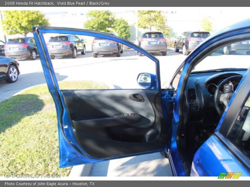 Vivid Blue Pearl / Black/Grey 2008 Honda Fit Hatchback