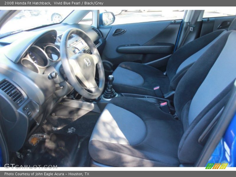 Vivid Blue Pearl / Black/Grey 2008 Honda Fit Hatchback