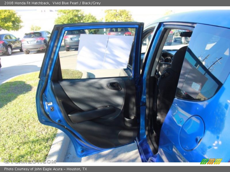 Vivid Blue Pearl / Black/Grey 2008 Honda Fit Hatchback