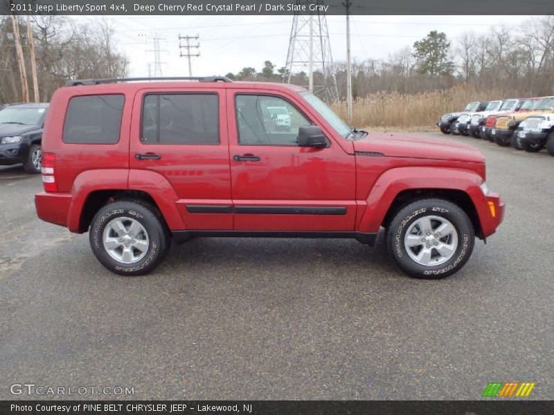 Deep Cherry Red Crystal Pearl / Dark Slate Gray 2011 Jeep Liberty Sport 4x4