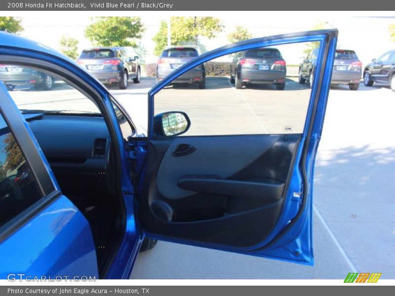 Vivid Blue Pearl / Black/Grey 2008 Honda Fit Hatchback