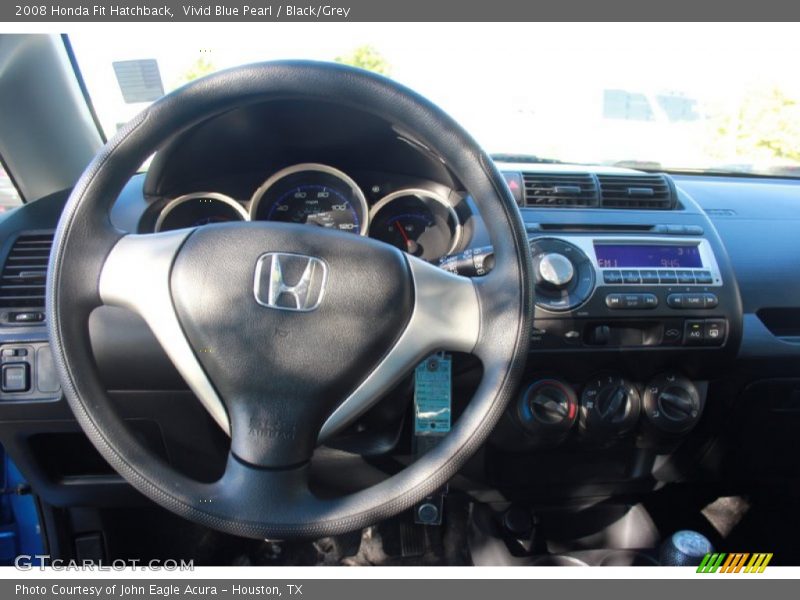 Vivid Blue Pearl / Black/Grey 2008 Honda Fit Hatchback