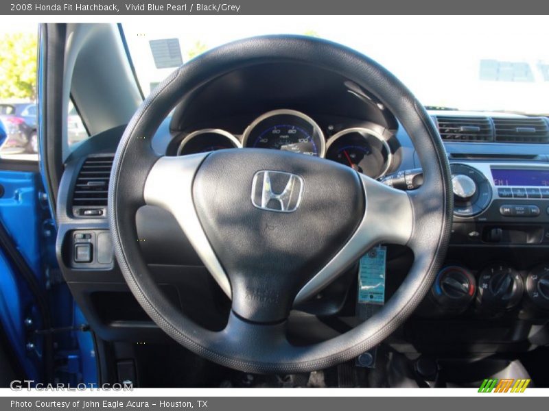 Vivid Blue Pearl / Black/Grey 2008 Honda Fit Hatchback