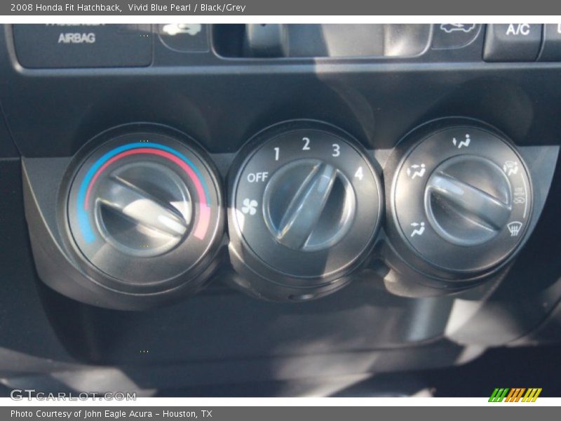 Vivid Blue Pearl / Black/Grey 2008 Honda Fit Hatchback