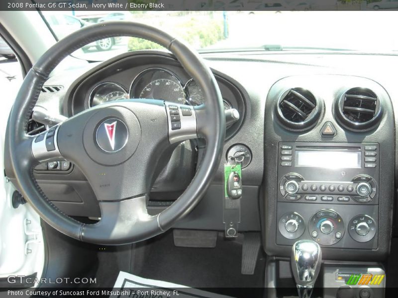 Ivory White / Ebony Black 2008 Pontiac G6 GT Sedan