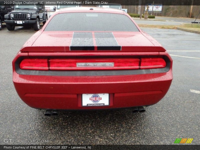 Inferno Red Crystal Pearl / Dark Slate Gray 2010 Dodge Challenger SE