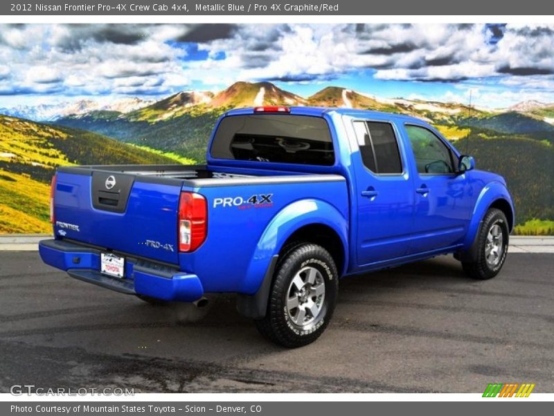 Metallic Blue / Pro 4X Graphite/Red 2012 Nissan Frontier Pro-4X Crew Cab 4x4