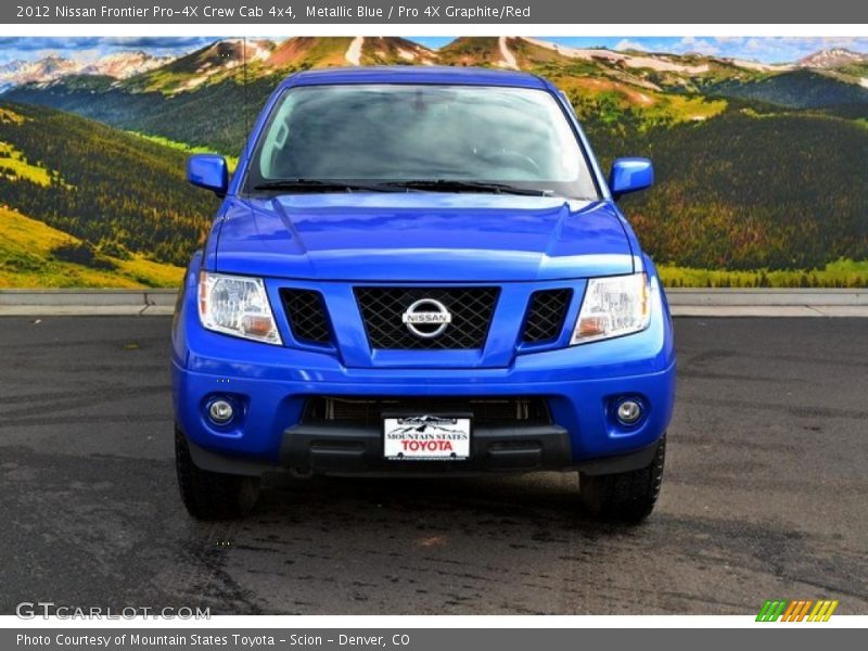 Metallic Blue / Pro 4X Graphite/Red 2012 Nissan Frontier Pro-4X Crew Cab 4x4