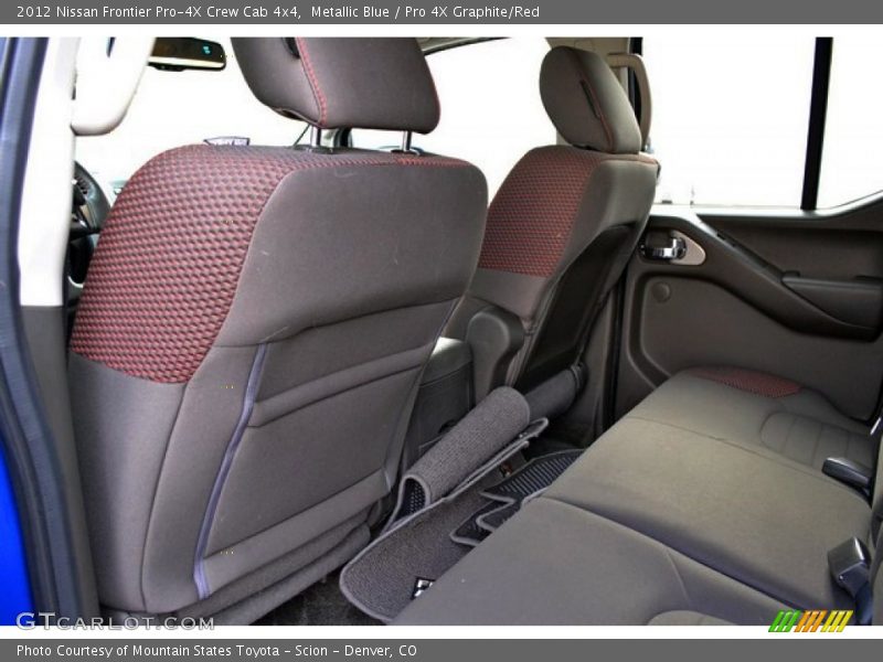 Metallic Blue / Pro 4X Graphite/Red 2012 Nissan Frontier Pro-4X Crew Cab 4x4