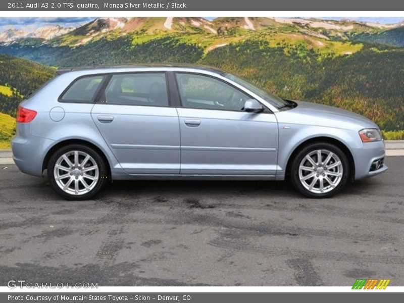 Monza Silver Metallic / Black 2011 Audi A3 2.0 TFSI quattro