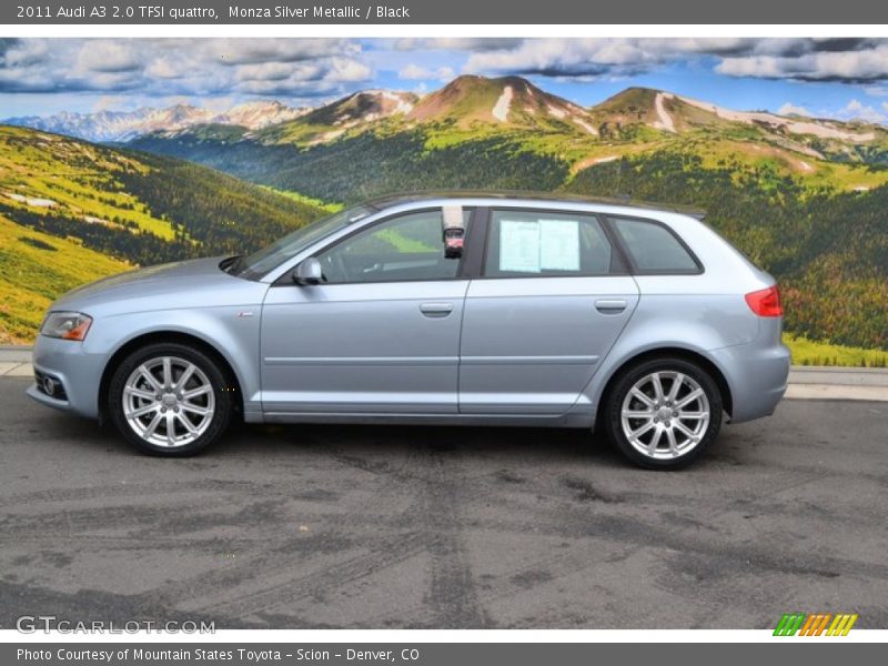Monza Silver Metallic / Black 2011 Audi A3 2.0 TFSI quattro