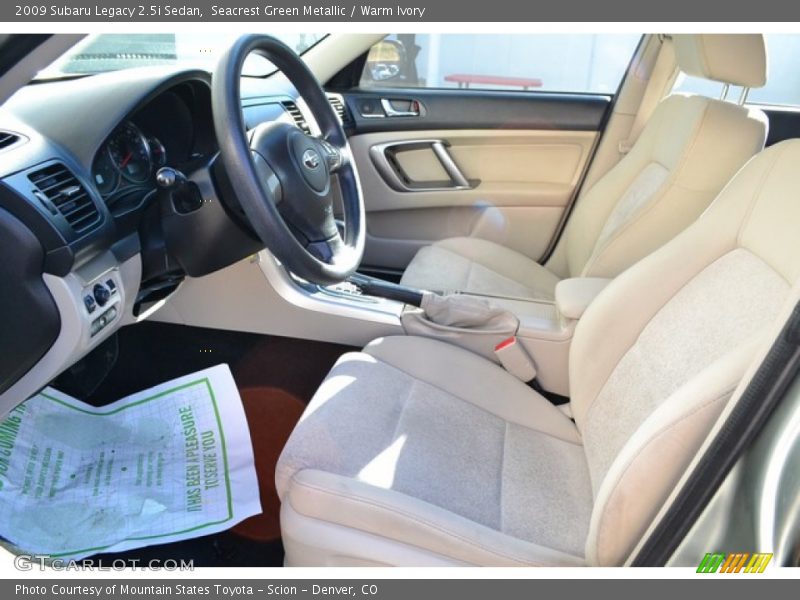Seacrest Green Metallic / Warm Ivory 2009 Subaru Legacy 2.5i Sedan