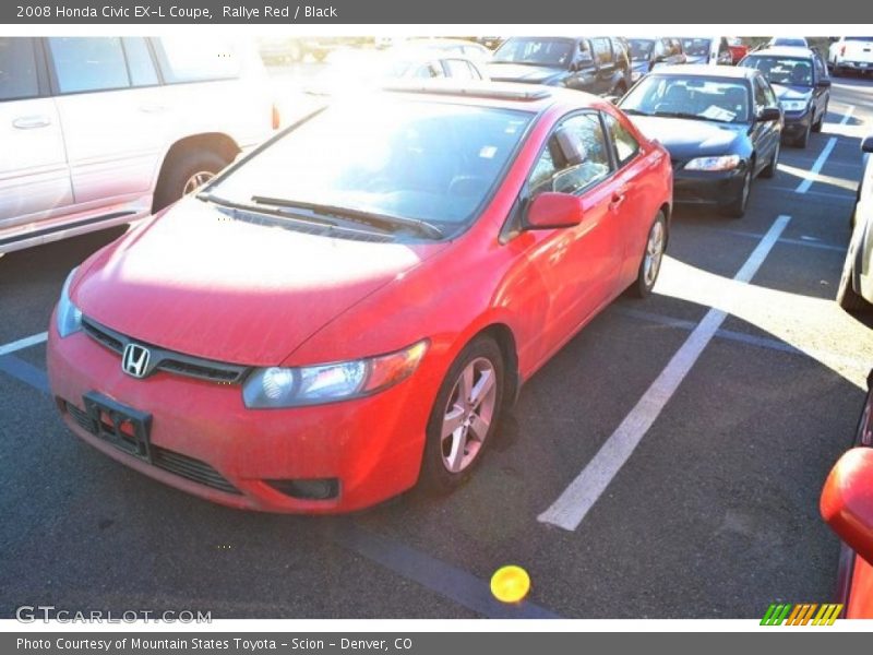 Rallye Red / Black 2008 Honda Civic EX-L Coupe