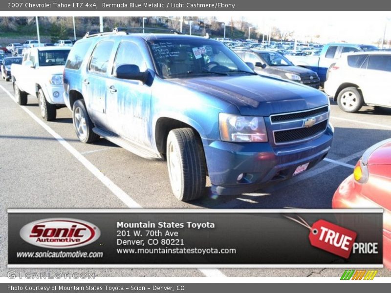 Bermuda Blue Metallic / Light Cashmere/Ebony 2007 Chevrolet Tahoe LTZ 4x4