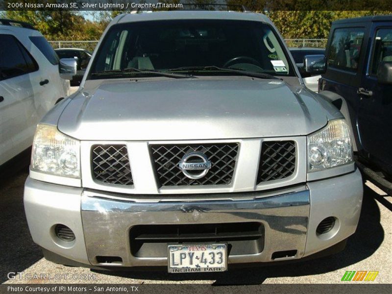Silver Lightning / Graphite/Titanium 2006 Nissan Armada SE