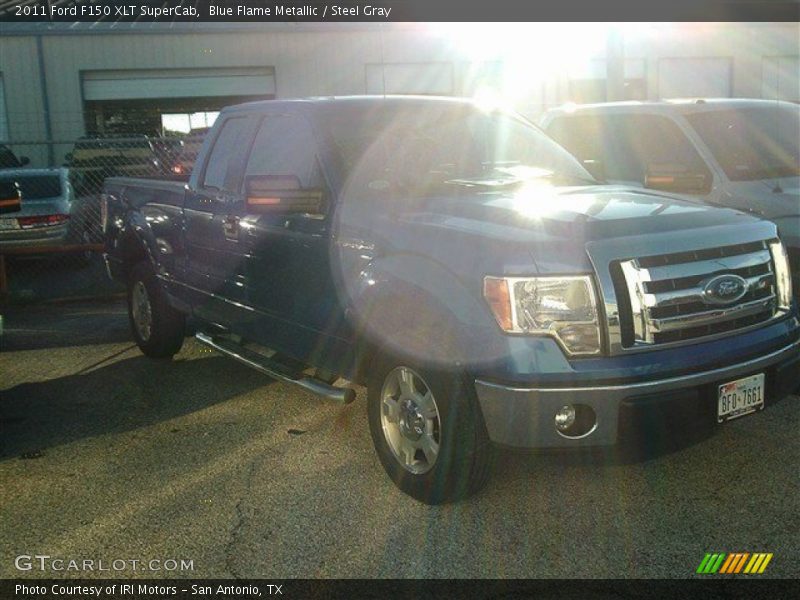 Blue Flame Metallic / Steel Gray 2011 Ford F150 XLT SuperCab