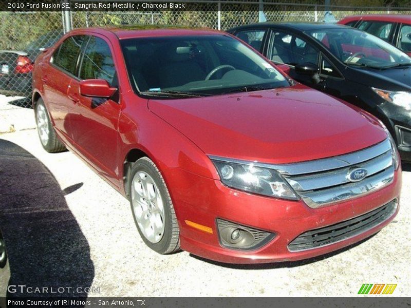 Sangria Red Metallic / Charcoal Black 2010 Ford Fusion SE