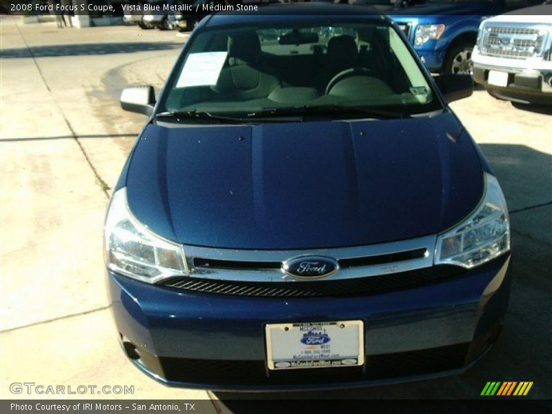 Vista Blue Metallic / Medium Stone 2008 Ford Focus S Coupe