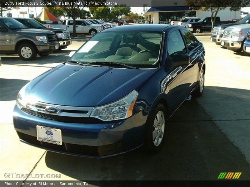 Vista Blue Metallic / Medium Stone 2008 Ford Focus S Coupe