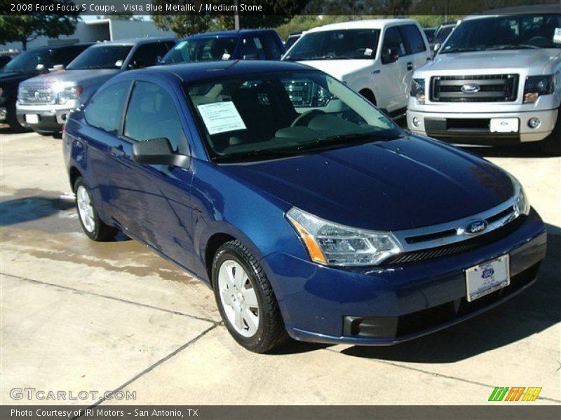 Vista Blue Metallic / Medium Stone 2008 Ford Focus S Coupe