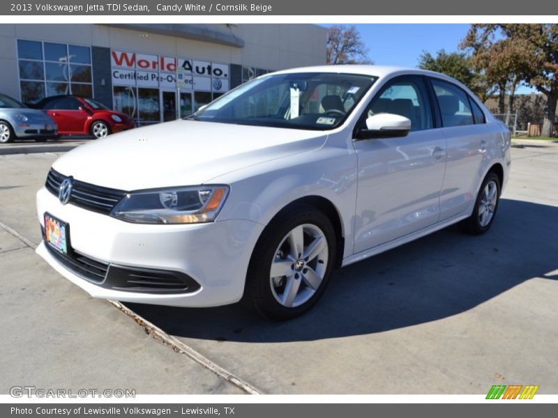 Candy White / Cornsilk Beige 2013 Volkswagen Jetta TDI Sedan