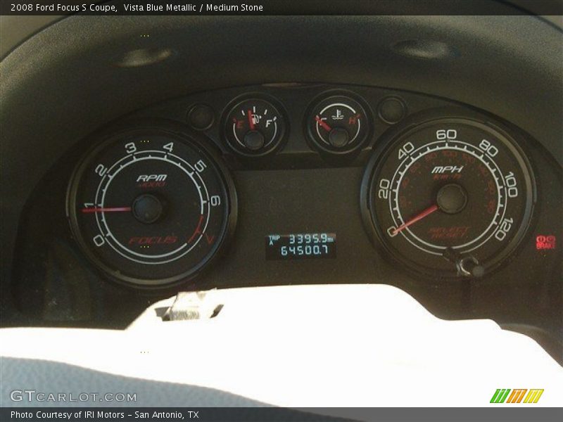 Vista Blue Metallic / Medium Stone 2008 Ford Focus S Coupe