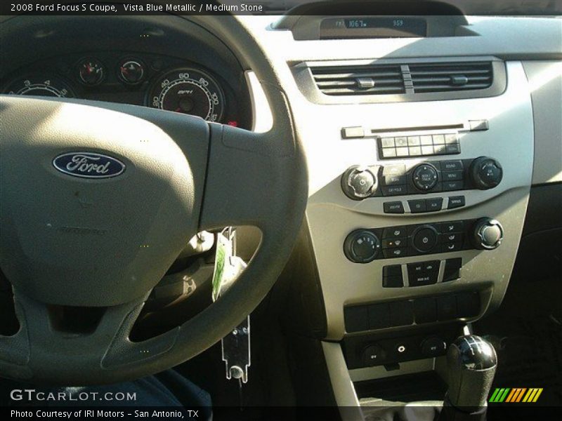 Vista Blue Metallic / Medium Stone 2008 Ford Focus S Coupe