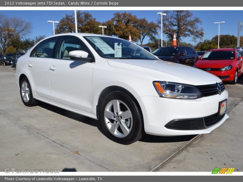 Candy White / Cornsilk Beige 2013 Volkswagen Jetta TDI Sedan
