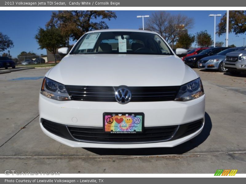 Candy White / Cornsilk Beige 2013 Volkswagen Jetta TDI Sedan