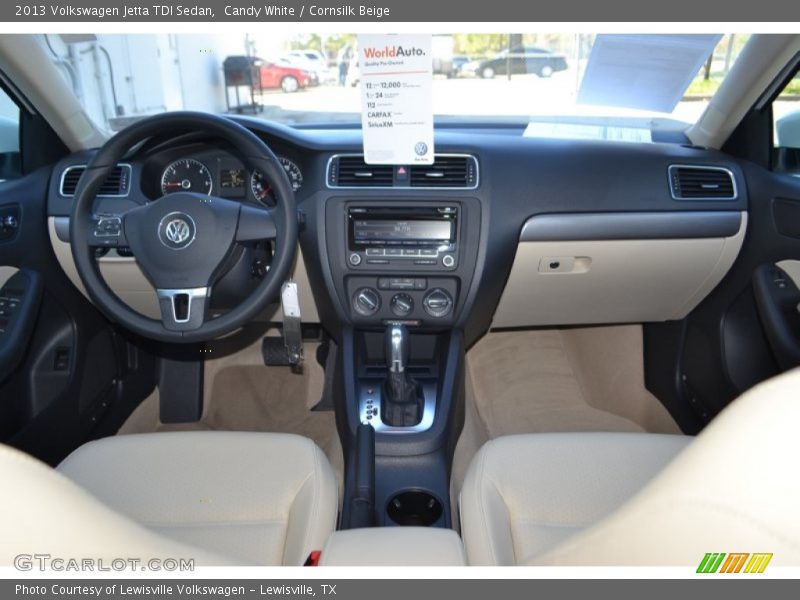 Candy White / Cornsilk Beige 2013 Volkswagen Jetta TDI Sedan