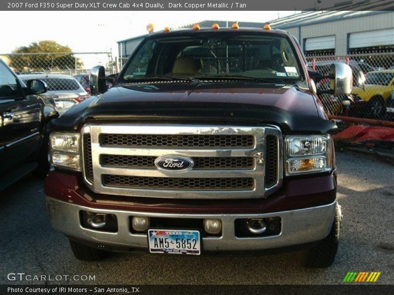 Dark Copper Metallic / Tan 2007 Ford F350 Super Duty XLT Crew Cab 4x4 Dually