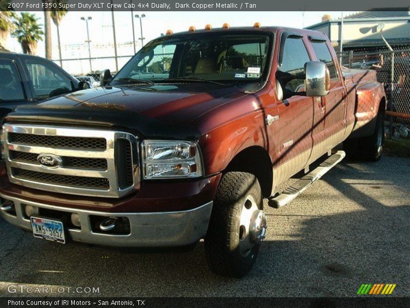 Dark Copper Metallic / Tan 2007 Ford F350 Super Duty XLT Crew Cab 4x4 Dually