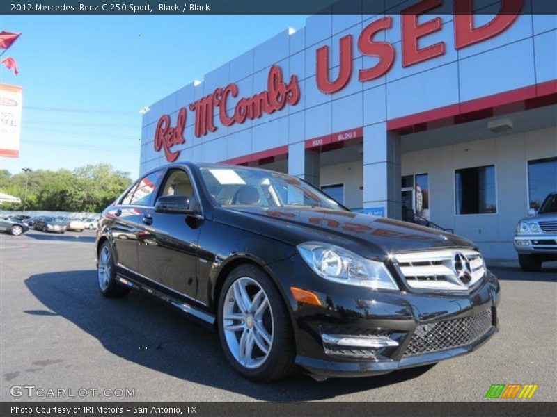 Black / Black 2012 Mercedes-Benz C 250 Sport